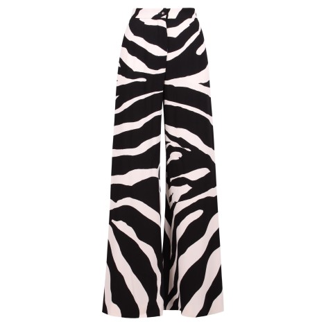 Dolce & Gabbana Zebra Print Flared Viscose Trousers 40