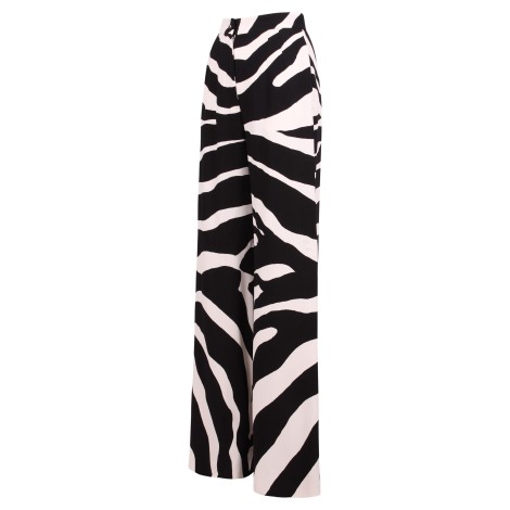 Dolce & Gabbana Zebra Print Flared Viscose Trousers 40