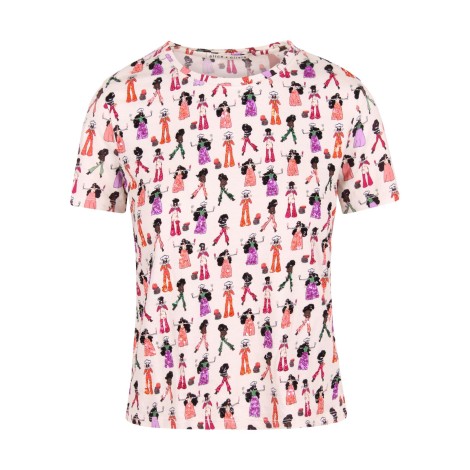 Alice Olivia All-Over Graphic Print T-Shirt L