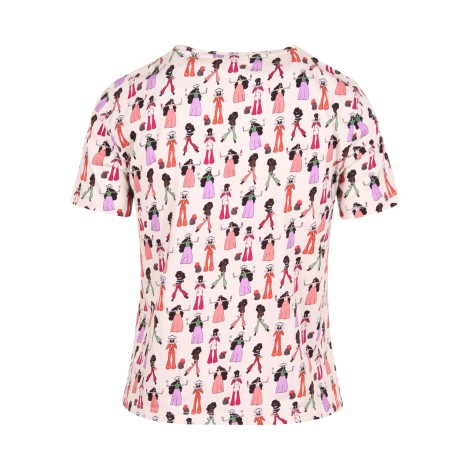 Alice Olivia All-Over Graphic Print T-Shirt L