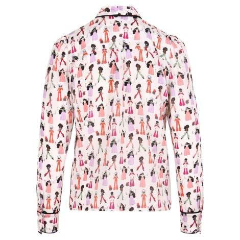 Alice Olivia 'Jeannie' Bow Collar Shirt L