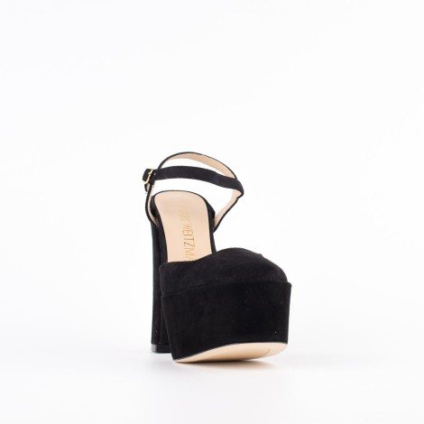 Platform in suede nera