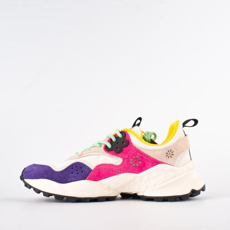 Sneakers in  pelle e cavallino multicolor