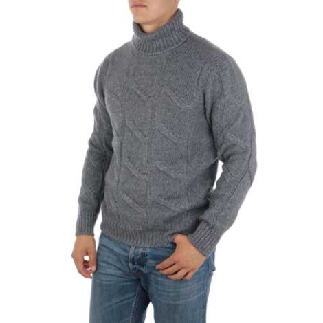 BARBA | Men's Cable Knit Turtleneck Sweater