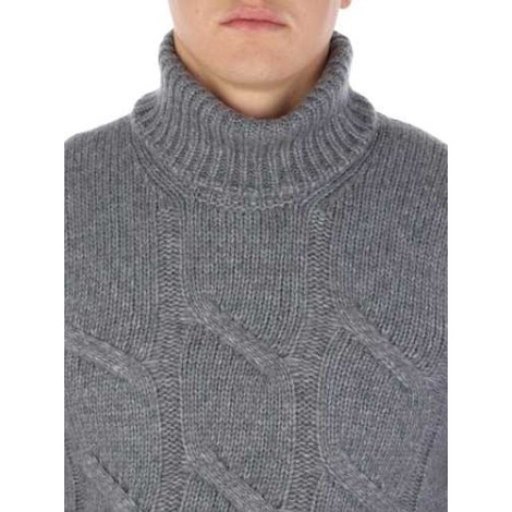 BARBA | Men's Cable Knit Turtleneck Sweater