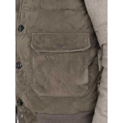 KITON | Men's Suede and Wool Padded Jacket