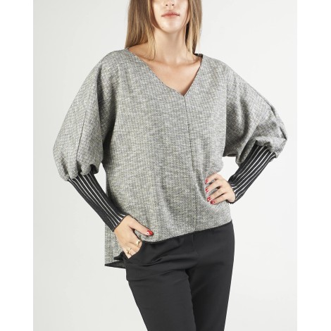 MANILA GRACE Blusa in misto cotone Manila Grace