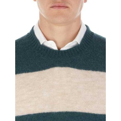 ALTEA | Men's Alpaca Striped Crewneck Sweater