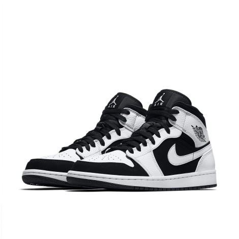 Jordan 1 Mid White Black