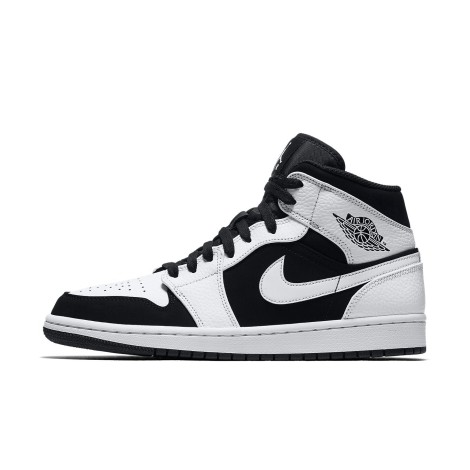 Jordan 1 Mid White Black