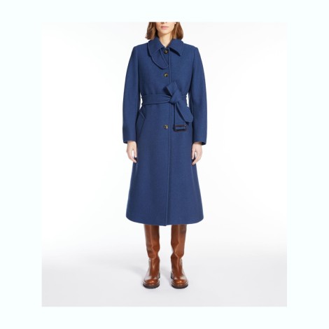 MAX MARA WEEKEND CAPPOTTO QUINCY IN LANA COTTA BLU 50160226600002