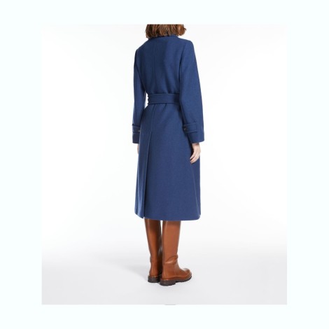 MAX MARA WEEKEND CAPPOTTO QUINCY IN LANA COTTA BLU 50160226600002