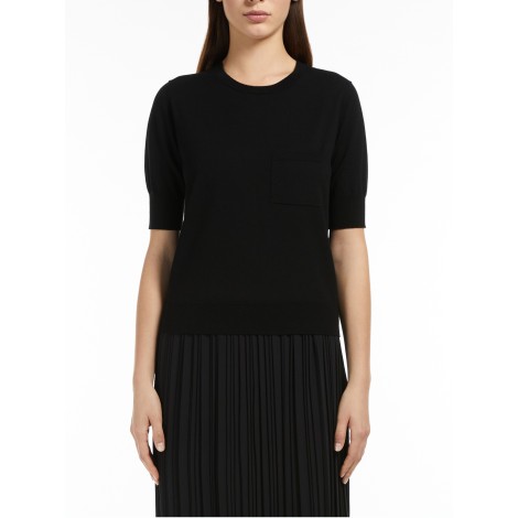 MAX MARA T-SHIRT ORTISEI IN VISCOSA NERA 33660424600004