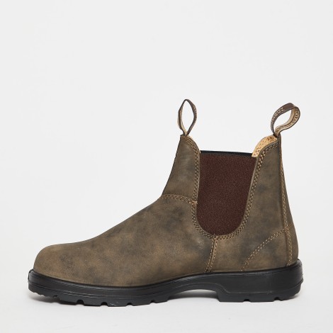 Chelsea boot in pelle nabuk marrone effetto vintage