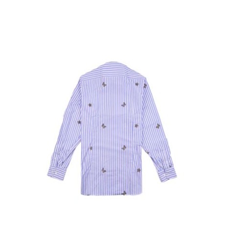 CAMICIA A RIGHE CON FARFALLE ALL-OVER