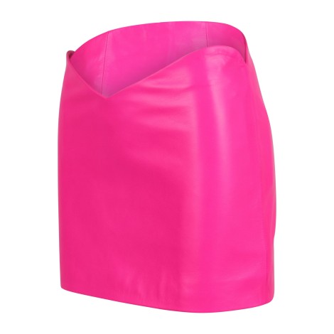 The Attico 'Lea' Asymmetrical-Waist Mini Skirt 40