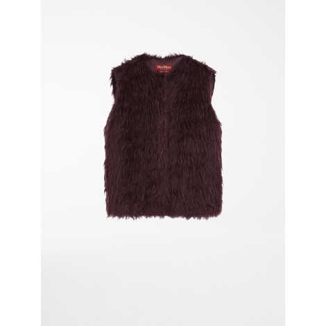 MAX MARA STUDIO GILET BOLIVIA IN ALPACA VIOLA 62760123600004