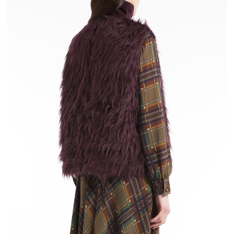 MAX MARA STUDIO GILET BOLIVIA IN ALPACA VIOLA 62760123600004