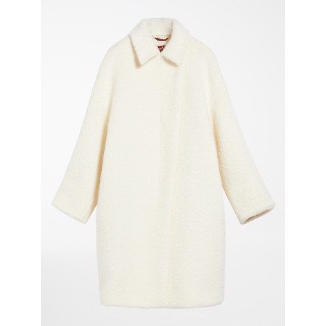 MAX MARA STUDIO CAPPOTTO GINO IN ALPACA E LANA BIANCO 60161523600001