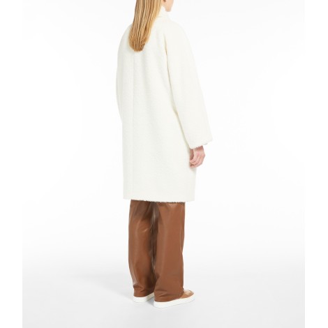 MAX MARA STUDIO CAPPOTTO GINO IN ALPACA E LANA BIANCO 60161523600001