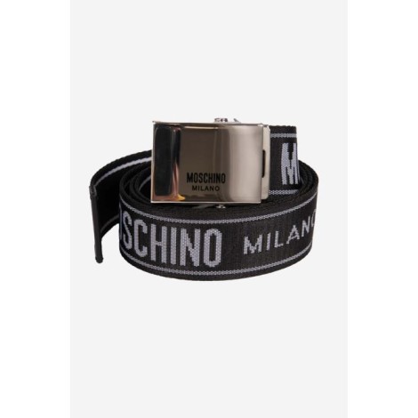 MOSCHINO Cintura con logo jacquard