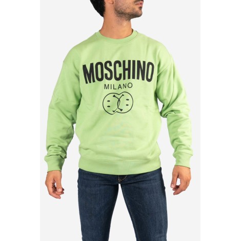 MOSCHINO Felpa in cotone organico Double Smiley Logo