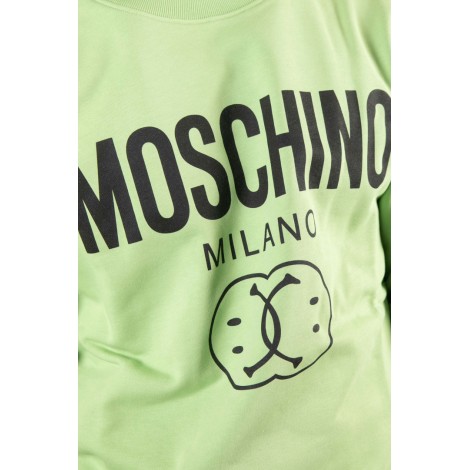 MOSCHINO Felpa in cotone organico Double Smiley Logo