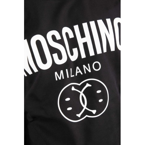 MOSCHINO Felpa in cotone organico Double Smiley Logo