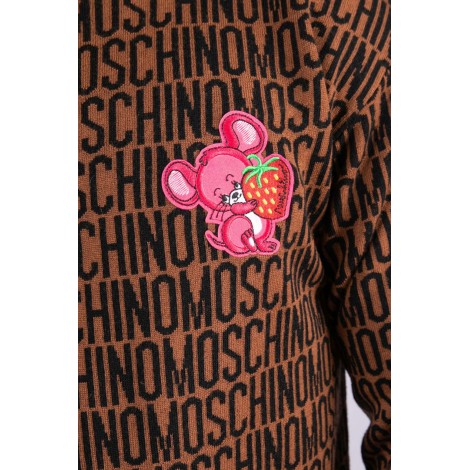 MOSCHINO Pullover in lana illustrated animals