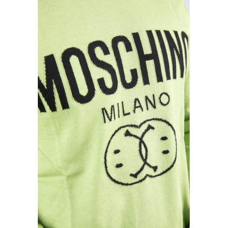 MOSCHINO Pullover in lana Double Smile Logo