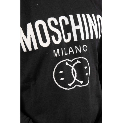 MOSCHINO Pullover in lana Double Smile Logo