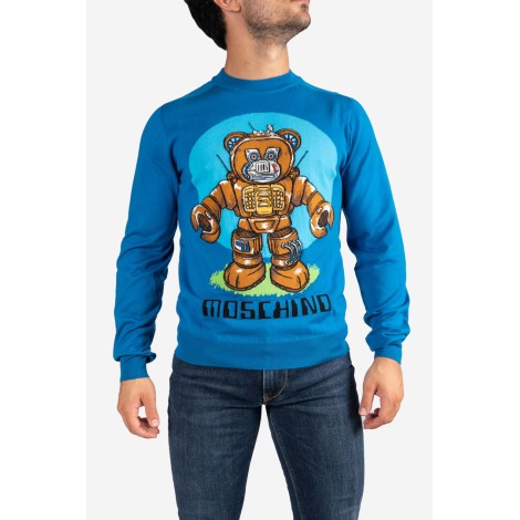 MOSCHINO Maglia in cotone organico Robot Bear