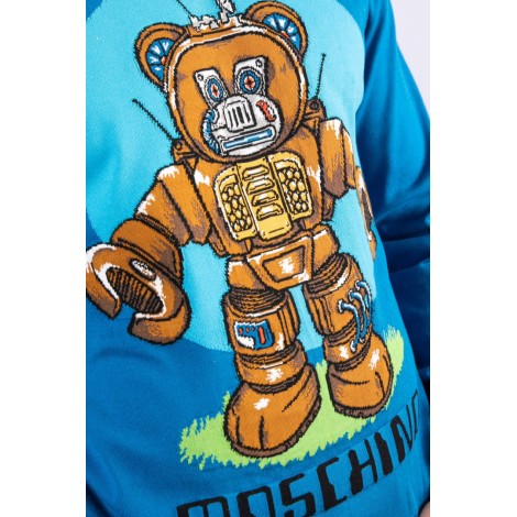 MOSCHINO Maglia in cotone organico Robot Bear