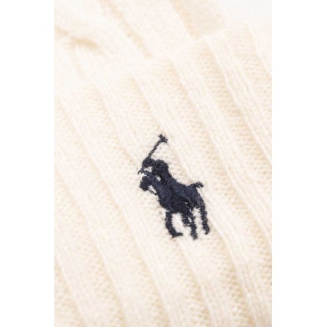 POLO RALPH LAUREN Berretto in lana e cashmere a trecce