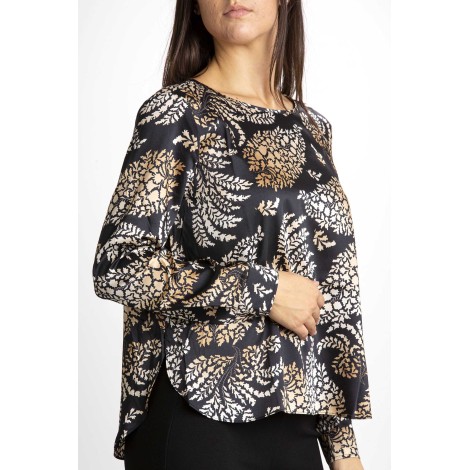 PRINTED TWILL BLOUSE