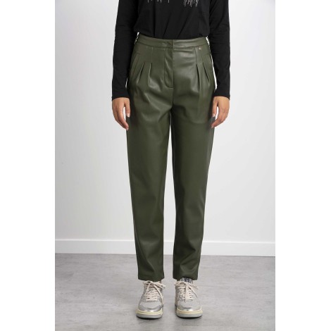 Trousers in coated fabric