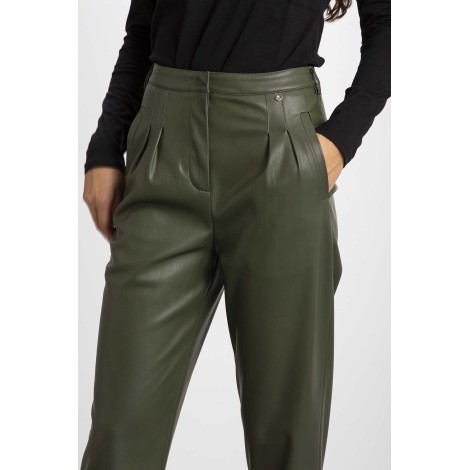 Trousers in coated fabric