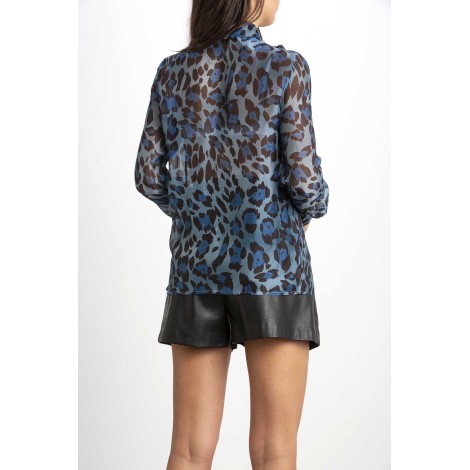 Animal shirt in chiffon