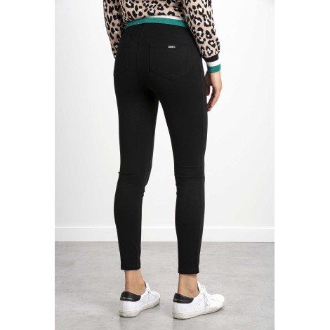 Jersey trousers with rhinestones