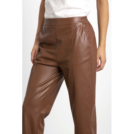 Trousers in coated fabric