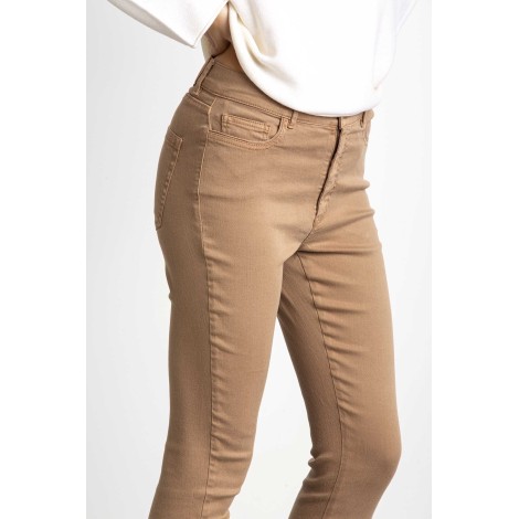 LONG TROUSERS IN BULL STRETCH DYED IN GARMENT