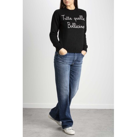 Women sweater with embroidery All those b