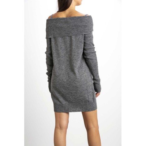 DRESS IN KNIT SHOULDERS UNCOVERED