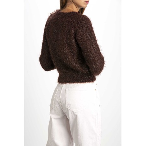 ALPACA MIXED FLUFFY PULLOVER