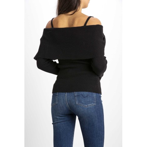 RIBBED KNIT WITH THIN SHOULDER STRAPS