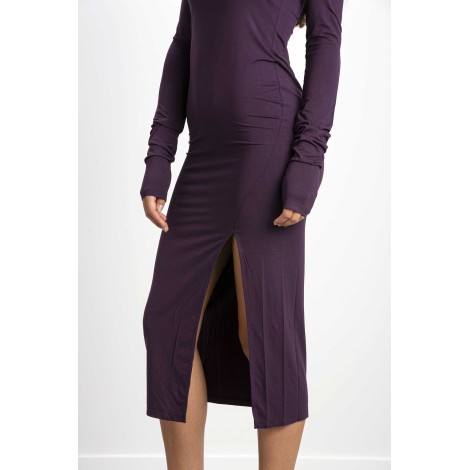 Stretch dress with split \ESSENTIAL\