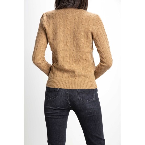 WOOL AND CASHMERE TWIST NECK