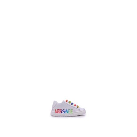 SNEAKERS IN PELLE CON LOGO 