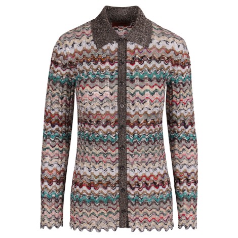 Missoni Multicolor Metallic Texture Shirt 40