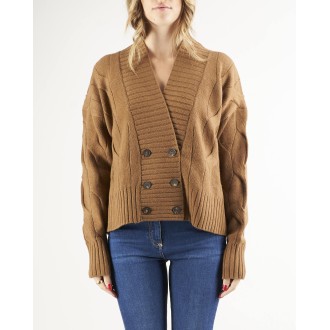 MAX MARA STUDIO Cardigan jacquard in misto cashmere Max Mara Studio